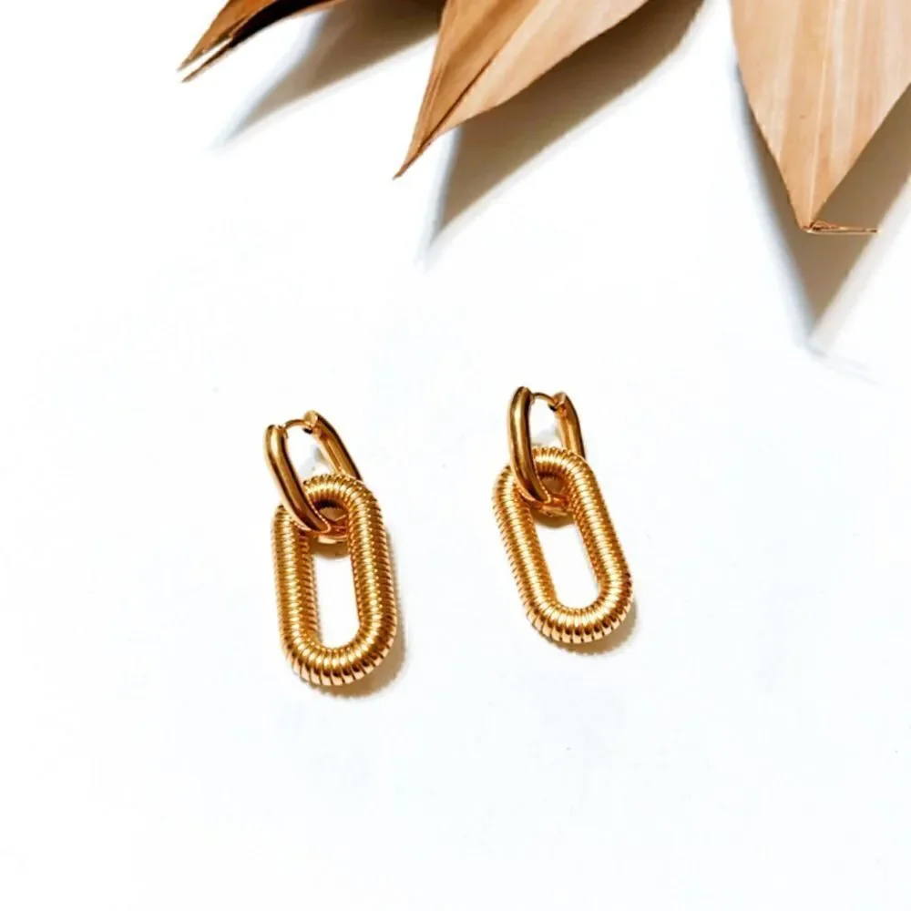 link chain earrings #1163